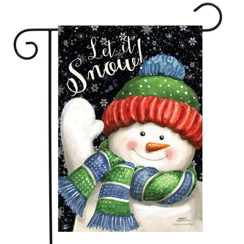 Snowtime Snowman Flag - 12.5 x 18 in