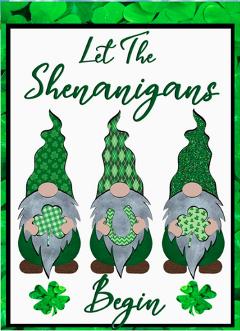 Shenanigans Begin Flag - double-sided - 28 x 40 in