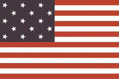 Stars & Bars Stick Flag - 4 x 6 in (bases sold separately)