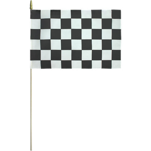 Checkered Stick Flag - 12 x 18 in