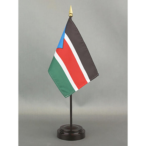 South Sudan Stick Flag - 4 x 6 in (bases sold separately)