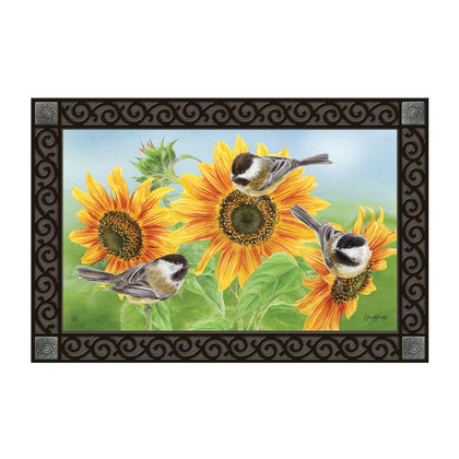 Sunflowers & Chickadees MatMate® - 18 x 30 in