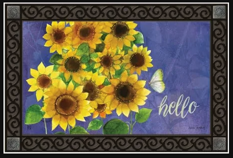 Sunflowers Checks MatMate® - 18 x 30 in