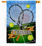 Tennis (II) Flag - poly  - double-sided - 28 x 40 in