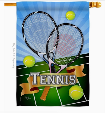 Tennis (II) Flag - poly  - double-sided - 28 x 40 in
