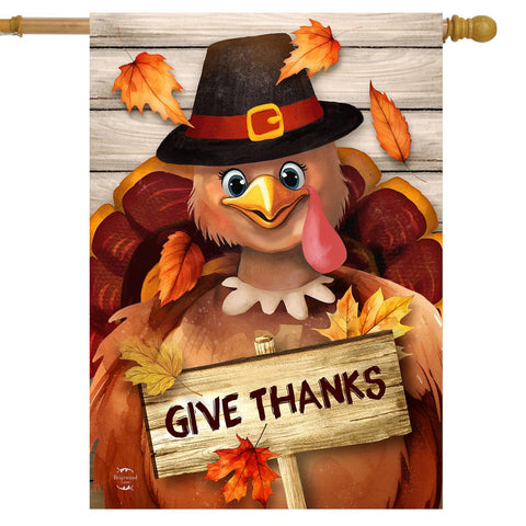 Thankful Turkey Flag - 28 x 40 in