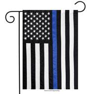 Thin Blue Line U.S. Flag - poly sewn - 12.5 x 18 in