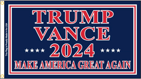 Trump Vance 2024 Make America Great Again - Polycotton 3x5 ft