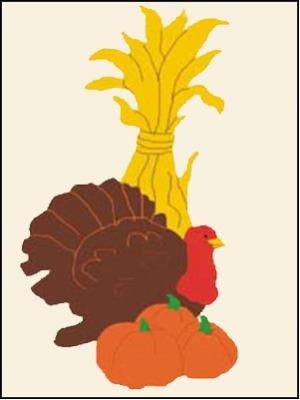 Cornstalk Turkey Pumpkins Flag on Off White - 12 x 18 in