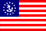 US Yacht Ensign - Nylon with Grommets - printed - 12 x 18 in