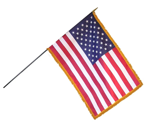 United States Stick Flag - Rayon with fringe - 4 x 6 in