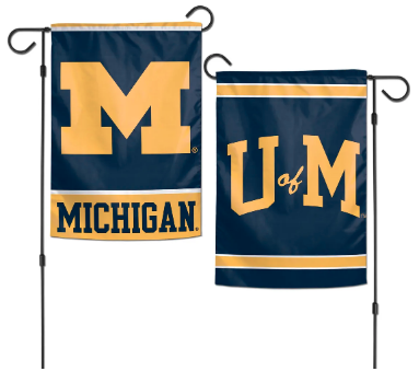 Univ of Michigan Wolverines - 12x18in double-sided garden flag