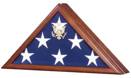 Vice Presidential Flag Case - Walnut - for 5 x 9.5 ft flag