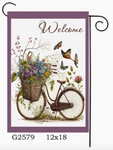 Welcome Bicycle - double-sided - 12 x 18 in