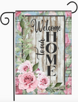 Welcome to our Home Flag - double-sided - 12 x 18 in