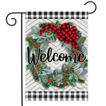 Winter Wreath-Sm Flag - 12.5 x 18 in