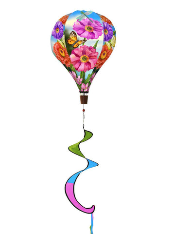 Zinnias in Bloom-Deluxe Hot Air Balloon - 12 x 54 in