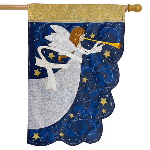 Angel Poly Flag - 28 x 40 in - appliqed - double-sided