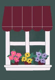 Spring Window House Flag