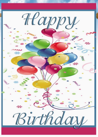 Happy Birthday Balloons Flag - 28 x 40 inch