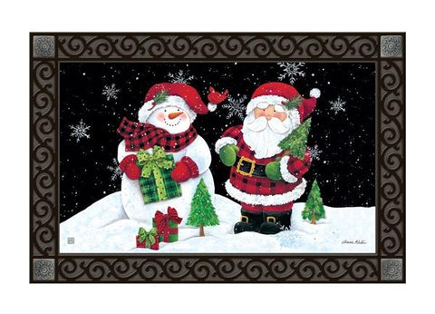 Buffalo Check Santa MatMate® - 18 x 30 in