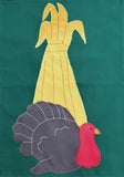 Cornstalk & Turkey Flag on Hunter - 12 x 18 in
