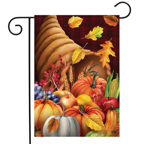 Fall Bounty Cornucopia Flag - 12.5 x 18 in