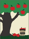 Apple Tree Flag on Off White - 3 x 4.5 ft