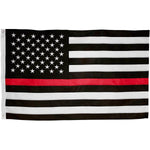 Thin Red Line U.S. Flag - poly sewn w/grommets - 3 x 5 ft