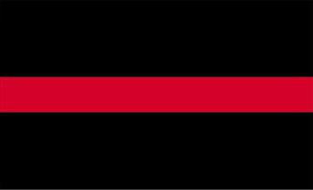 Thin Red Line Flag - nylon sewn  - 2 x 3 ft