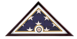 Flag Case - Veteran's Freedom Navy - Cherry finish - for 5 x 9.5 ft flag