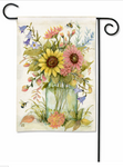 Bee Spring Bouquet BreezeArt® Flag - 12.5 x 18 in