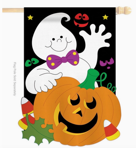 Friendly GhostFlag - double-sided - 28 x 44 in