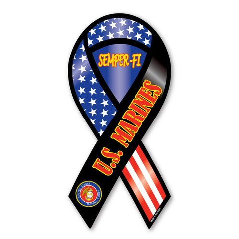 Magnet - USMC - Marine Corp - ribbon (RWB)