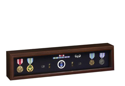 Flag Case - Medal Display Case - Cherry finish - 26" x 6" x 4.5"