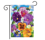 Pansies Flag - 12.5 x 18 in