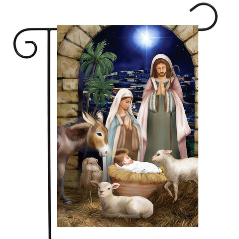 Away in a Manger Flag - 12.5 x 18 in