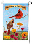 Northern Cardinal Wild Bird Welcome Flag - 12 x 17 in - double-sided