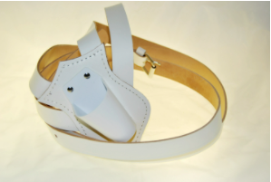 Carry Belt - White Leather - Double Straps
