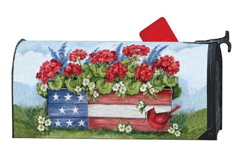 Patriotic Planter Box MailWraps® Mailbox Cover