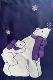 Polar Bears on Purple - 12 x 18 in