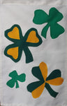 Random Shamrocks on Off White - 12 x 18 in