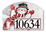 Sledding Snowman YardDesign® - 14 x 10 in