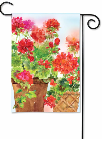 Potted Geraniums BreezeArt® Flag - 12.5 x 18 in