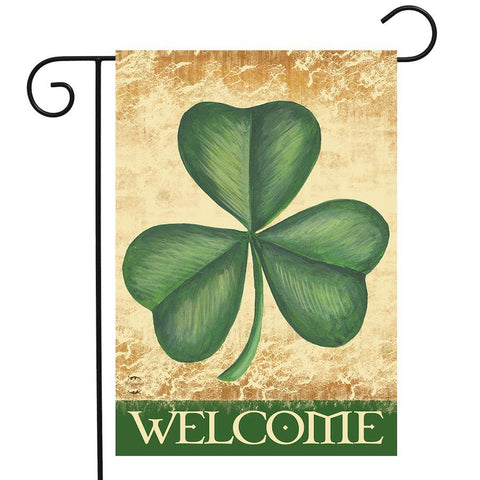 Shamrock Welcome Flag - 12.5 x 18 in