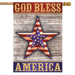 God Bless America Star Flag - 28 x 40 in