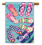 Flip Flop Frenzy BreezeArt® Flag - 28 x 40 in