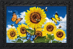 Sunflowers and Bees Mat - 18 x 30 in