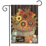 Hello Fall Floral Flag - 12 x 18 in