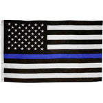 Thin Blue Line U.S. Flag - poly sewn w/grommets - 3 x 5 ft